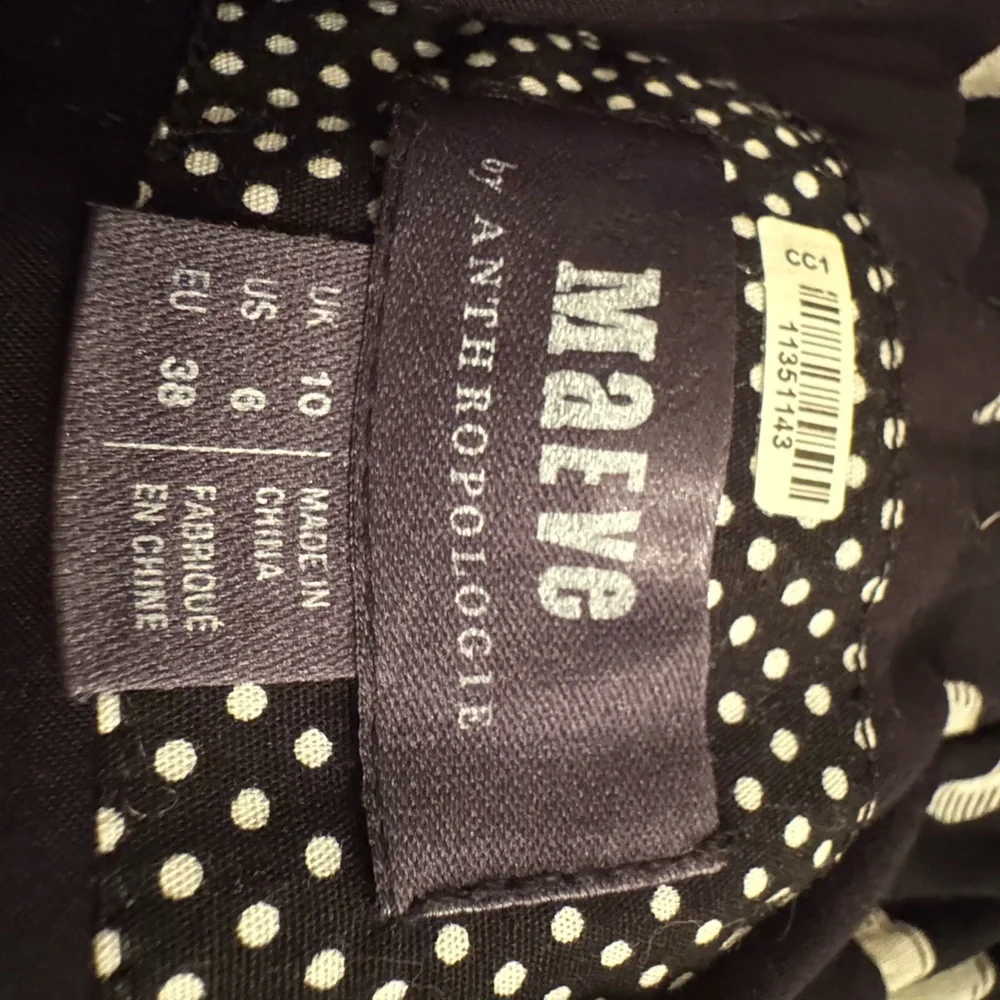 Anthropologie Maeve Gerti Midi Dress in black polka dot - Picture 11 of 13